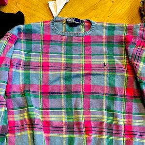 Polo size large men’s multicolored sweater